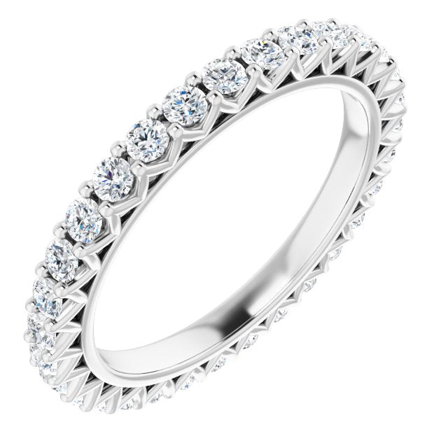 0.93 ct. Shared Prong Round Diamond Eternity Band-VIRABYANI
